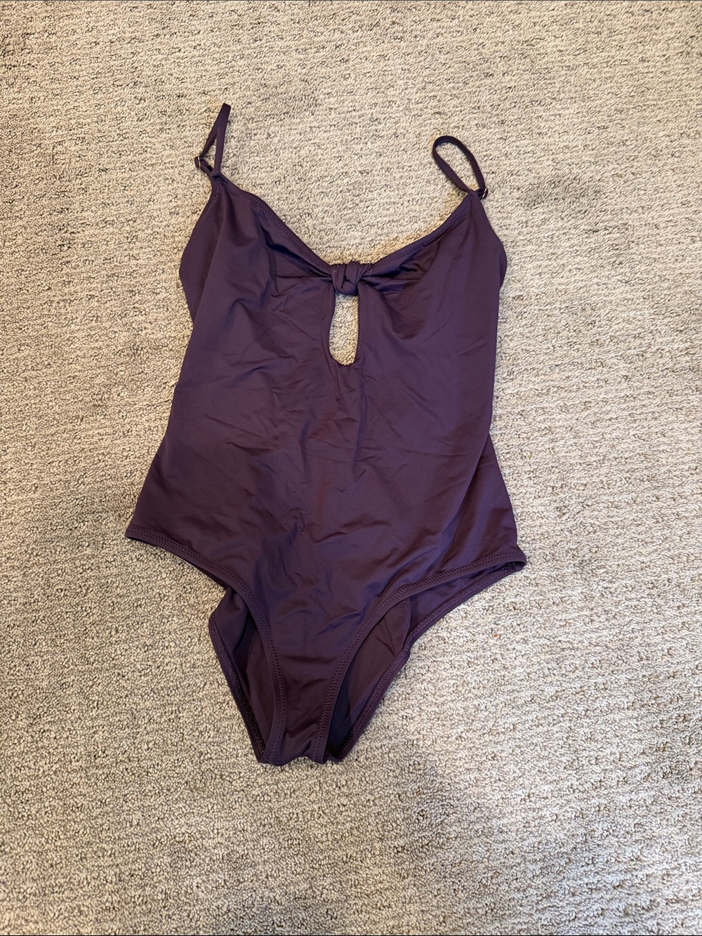 Eberjey Plum One-Piece Swimsuit with Front Knot